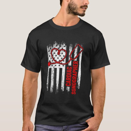 T-shirt Sonographe cardiaque Echo Tech Rdcs (Devant)