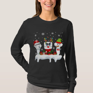 T-shirt Sonographe de Noël Ultrasound Funny Père Noël Rein
