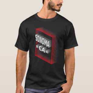 T-shirt Sonoma Californie CA Vaporwave Rétro