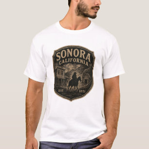 T-shirt Sonora California Lone Horseman Gold Rush Badge