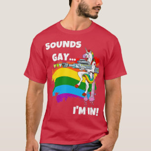 T-shirt Sons Gay Im Dans Funny Fierté Unicorn Arc En Ciel