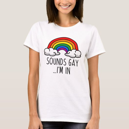 T-shirt SONS GAY I'M IN - Joli Rainbow (Devant)