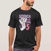 T-shirt Sophia Anniversaire Fille 5 ans Fête Uni (Devant)