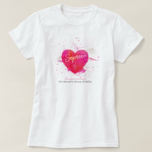 T-shirt Soprano Musical Coeur chante Partie (Design devant)