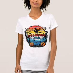 T-shirt Sorcellerie de l'Halloween Citrouilles Chauves-sou