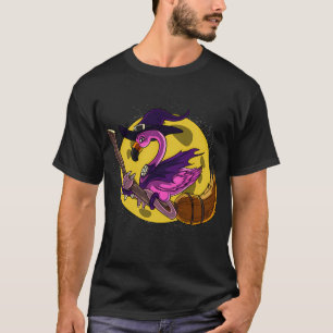 T-shirt Sorcellerie d'Halloween oiseau flamant rose