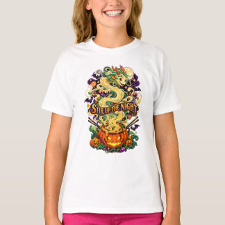 T-shirt Sorcellerie Lune Dragon Halloween