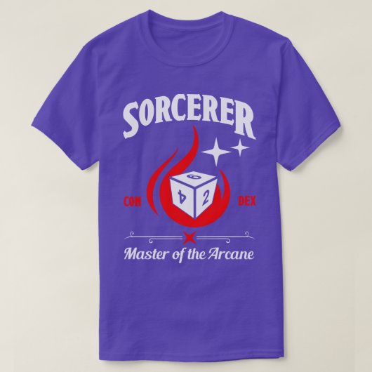T-shirt Sorcier de classe de caractères D&D (Design devant)