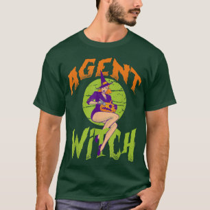 T-shirt Sorcière agent - Drôle agent Halloween