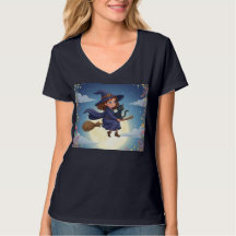 Sorcière amicale et chat noir