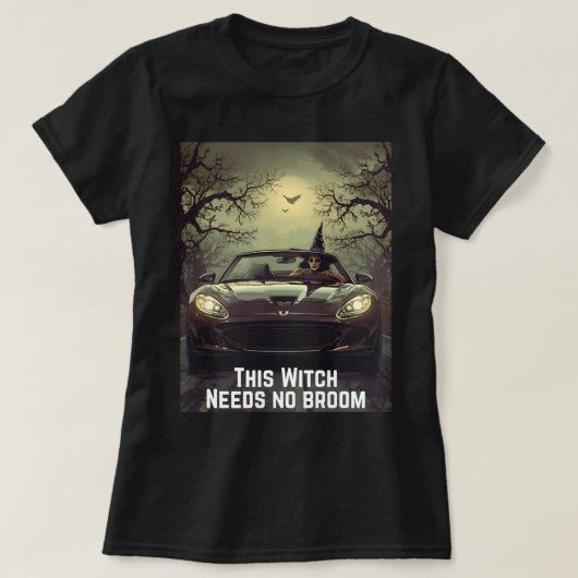 T-shirt sorcière amusant (Design devant)