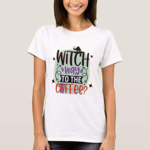 T-shirt Sorcière Au Café Drôle Sorcière Halloween