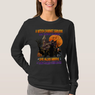 T-shirt Sorcière Au Vin Elle A Besoin D'Halloween Chihuahu