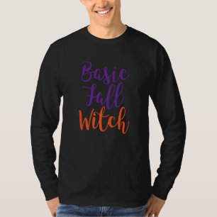 T-shirt Sorcière Automne De Base Jote Trick Ou Treat Hallo