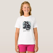T-shirt sorcière avec chat noir (Devant entier)