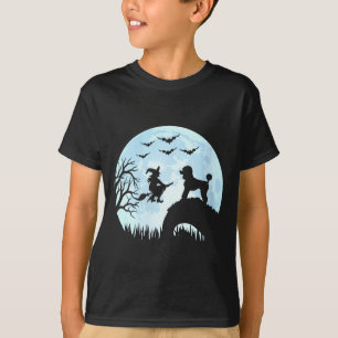 T-shirt Sorcière caniche Halloween pour femmes