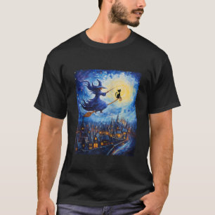 T-shirt Sorcière Chambres Halloween Starry Night Van Gog