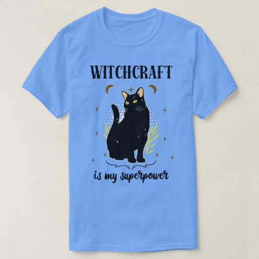 T-shirt Sorcière Chat Noir Wiccan Fun (Design devant)