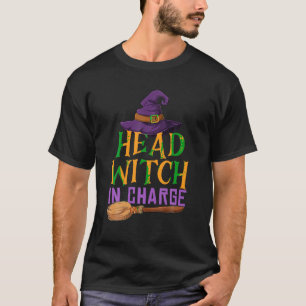T-shirt Sorcière chef en charge drôle Costume d'Halloween