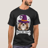 T-shirt Sorcière Chih Tzu Trick Ou Traiter Chien Halloween (Devant)