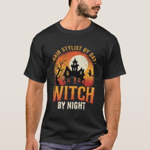 T-shirt Sorcière Coiffeuse Halloween Design Vintage_1
