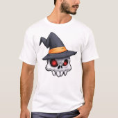 T-shirt Sorcière crâne Evil Déplaisant Halloween (Devant)