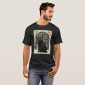 T-shirt Sorcière d'Animal de Chat Noir (Devant entier)