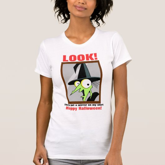 T-shirt sorcière dans le miroir (Devant)