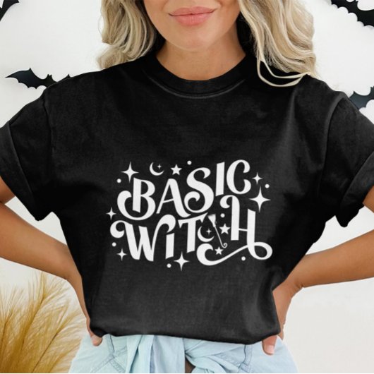T-shirt Sorcière de base noir moderne femmes Halloween