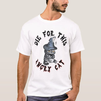 T-shirt Sorcière de chat en colère Halloween gothique
