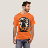 T-shirt Sorcière de chat noir sur la conception d'Hallowee (Devant entier)