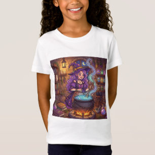T-Shirt Sorcière de dessin animé faisant une potion d'amou