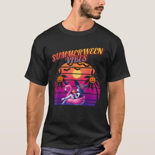 T-shirt Sorcière de Flamant rose de sorcière de Summerween (Devant)