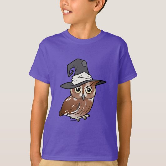T-shirt Sorcière de hibou de cri strident de Birdorable (Devant)