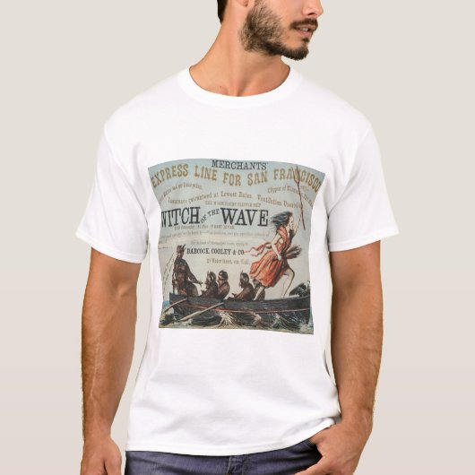T-shirt Sorcière de la vague Clipper voilier (Devant)