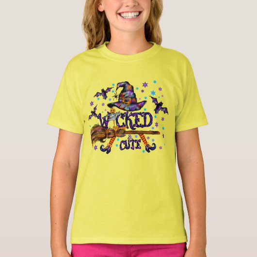 T-shirt Sorcière de l'Halloween mignonne (Devant)