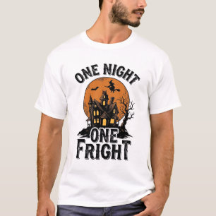T-shirt Sorcière de lune graphique vintage Halloween Haunt