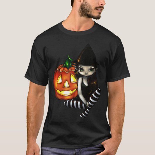 T-shirt Sorcière de nuit de Halloween et chemise gothiques (Devant)