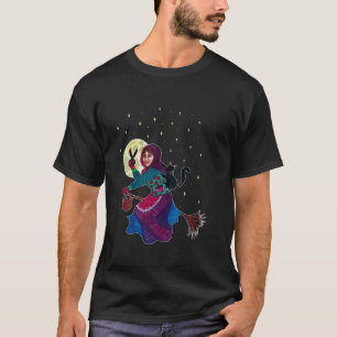 T-shirt Sorcière de Pâques sur une pleine lune