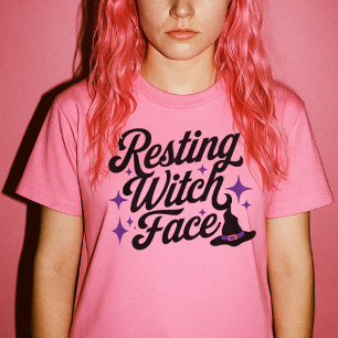 T-shirt Sorcière de repos Face drôle Sarcastique Type rétr