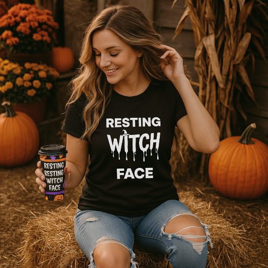 T-shirt Sorcière de repos visage Halloween Sassy Witch