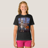 T-shirt Sorcière d'Halloween. (Devant entier)