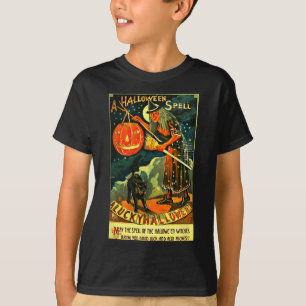 T-shirt Sorcière d'Halloween Art Retro vintage
