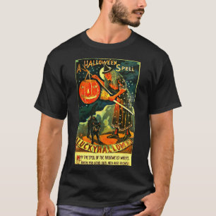 T-shirt Sorcière d'Halloween Art Retro vintage