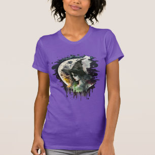 T-shirt Sorcière d'Halloween et pleine lune