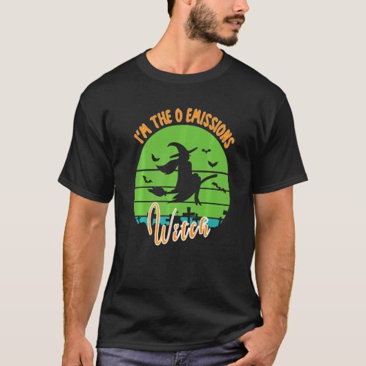 T-shirt Sorcière d'Halloween Net 0 Émissions (Devant)