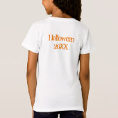 T-Shirt Sorcière éffrayante sur un balai avec chat Hallowe (Dos)