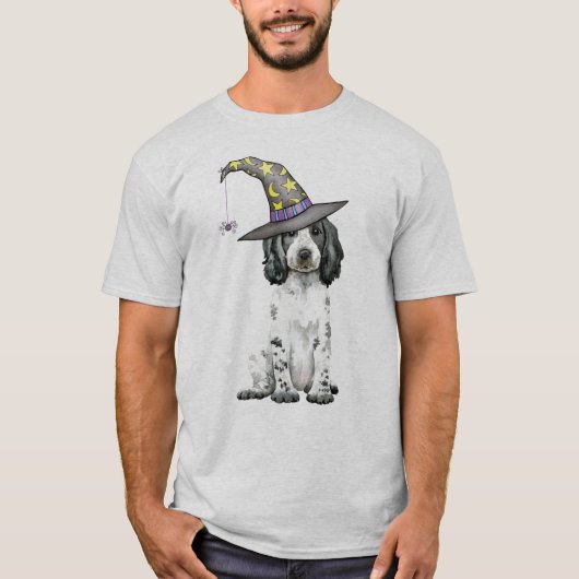 T-shirt Sorcière Espagnol Cocker anglais (Devant)