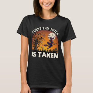 T-shirt Sorcière est prise Balai Arbre Cimetière Halloween