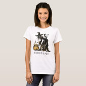 T-shirt Sorcière et chat (Devant entier)